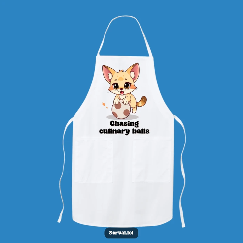 Funny Serval Pounce Apron: Cook with Playful Intensity and Style