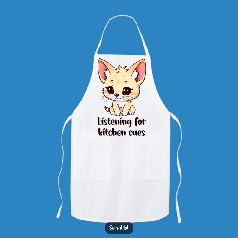 Funny Kawaii Serval Apron: Cook and Listen Like a Pro