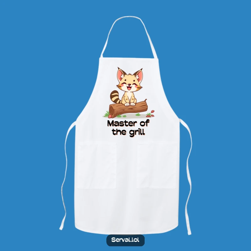 Funny Serval Balancing Apron: Cook with Pride and Playfulness