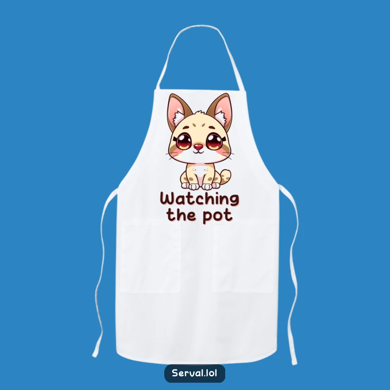 Funny Serval Apron: Curious Chef, Perfect Humorous Kitchen Gift