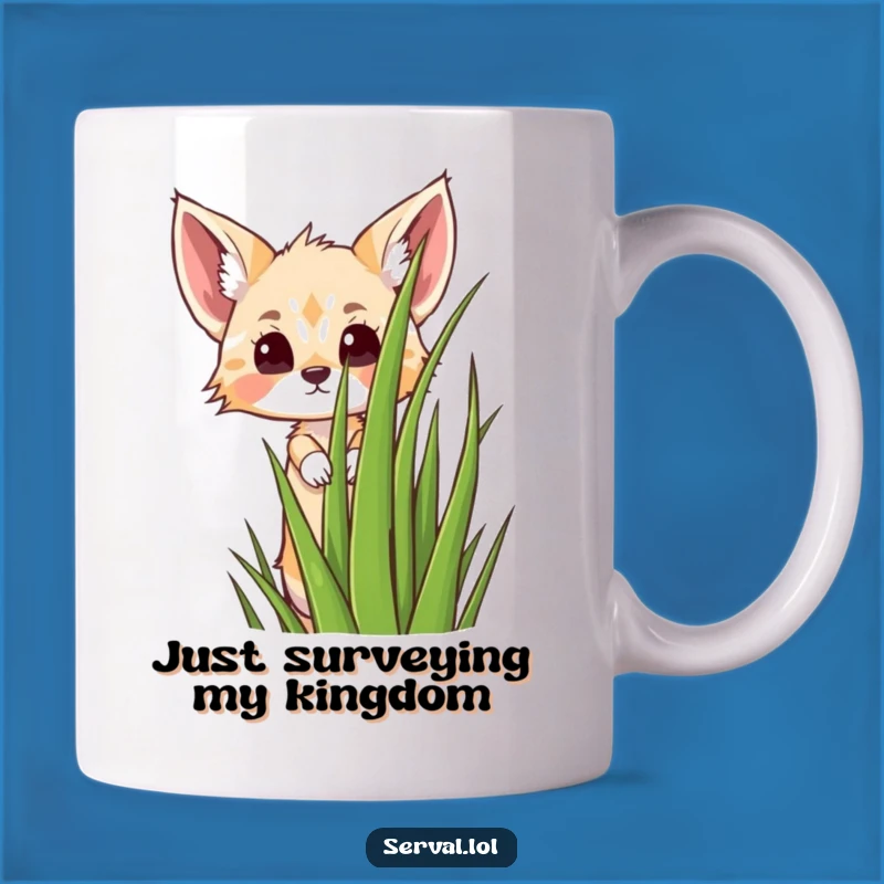 Funny Kawaii Serval Peeking Mug - Adorable Gift for Cat Lovers