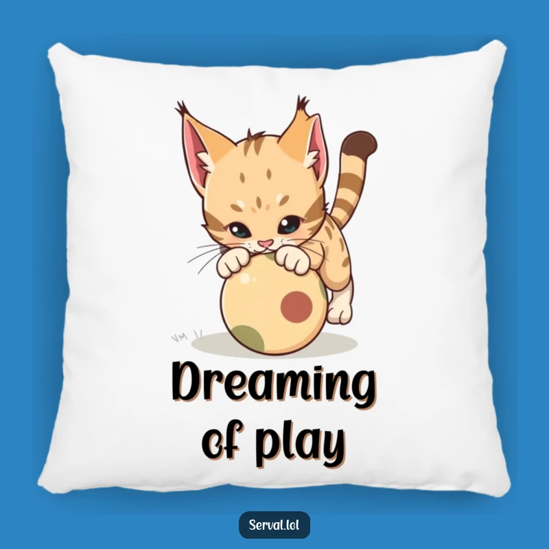 Funny Serval Pounce Pillow: Soft Cat Action Cushion, Great Funny Gift Accent
