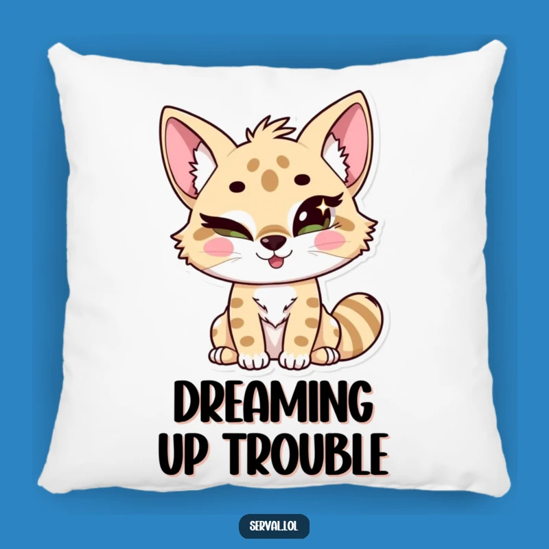 Soft Funny Winking Serval Pillow: Snuggle Up with Adorable Mischief