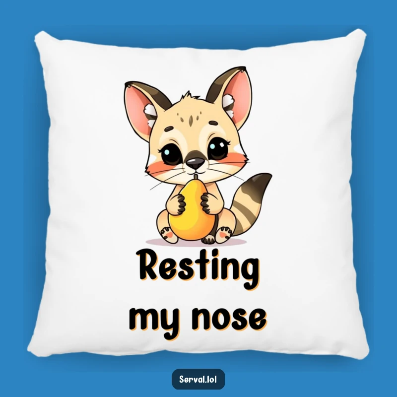 Funny Serval Fruit Balance Pillow - Cozy Comfort, Adorable Skill