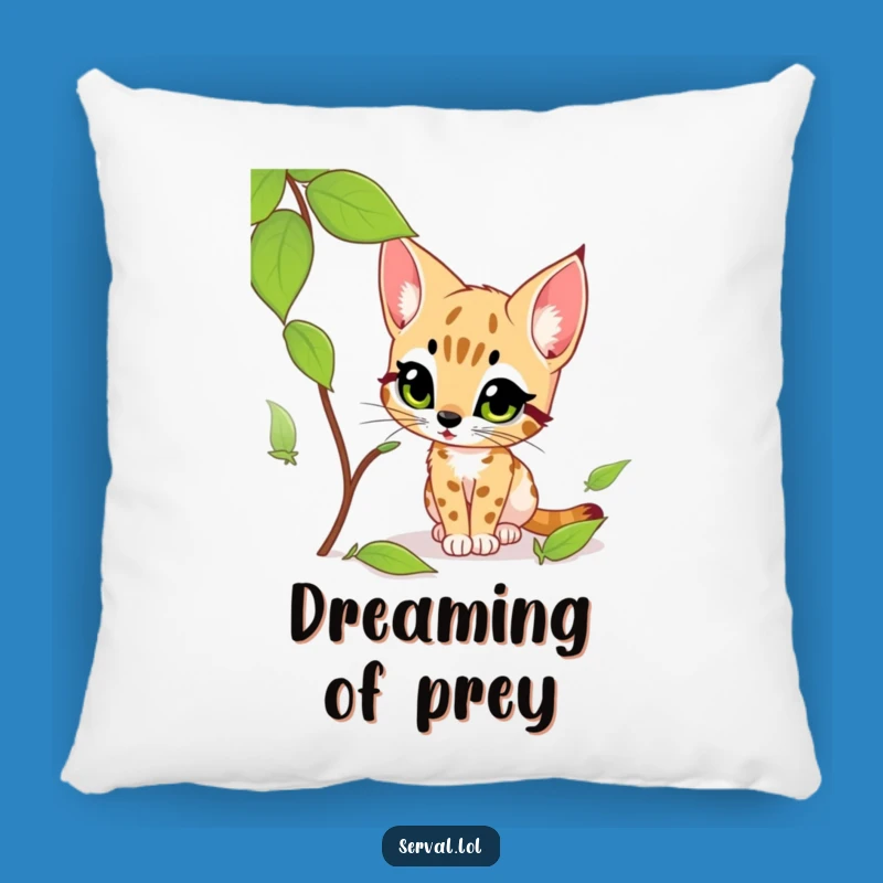Funny Serval Leaf Stalking Pillow: Cozy & Hilarious Accent Gift