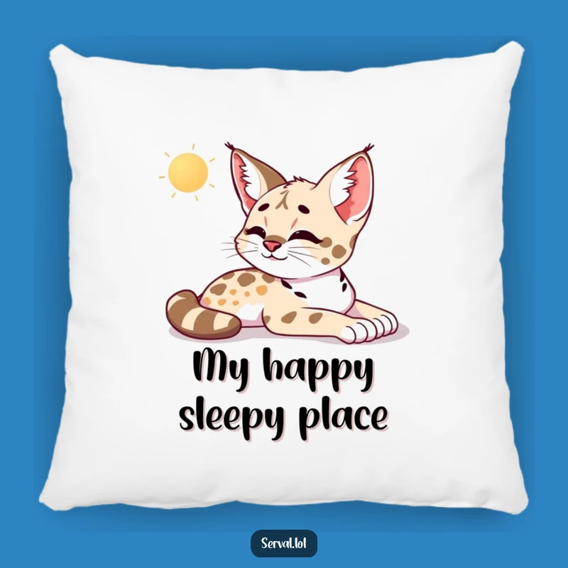 Funny Serval Morning Stretch Pillow: Cozy Relaxation Comfort, Perfect Funny Gift for Lounging