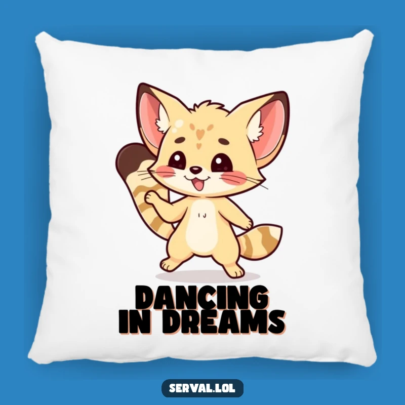 Funny Serval Pillow: Nimble Dance Cushion, Perfect Cozy Humorous Gift