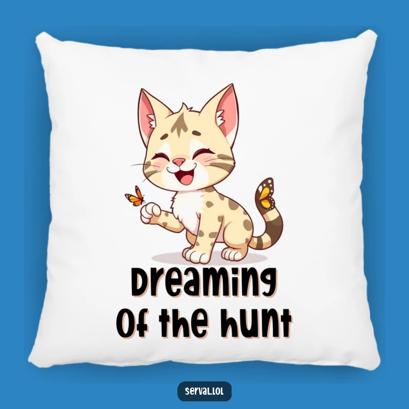 Funny Serval Pounce Pillow: Cuddle Up with Cute Feline Fun