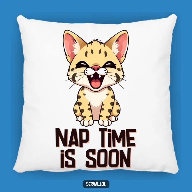 Funny Serval Yawn Pillow: Soft Tiny Teeth Cat Cushion, Ideal Funny Gift Decor