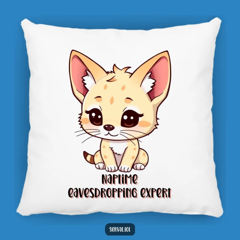 Funny Kawaii Serval Pillow: Cuddle Up with a Listening Buddy