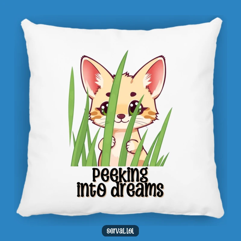 Funny Serval Peeking Pillow: Soft Wild Cat Cushion, Adorable Funny Gift