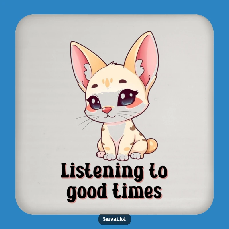 Funny Serval Ears Coaster: Protect Surfaces with a Curious Cat, Unique Funny Gift