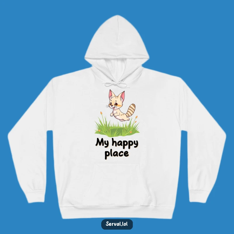 Cozy Funny Serval Leap Hoodie: Adorable Feline Comfort Gift