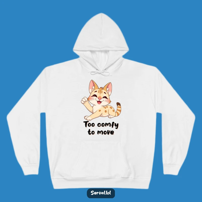 Cozy Funny Serval Stretch Hoodie: Ultimate Feline Comfort