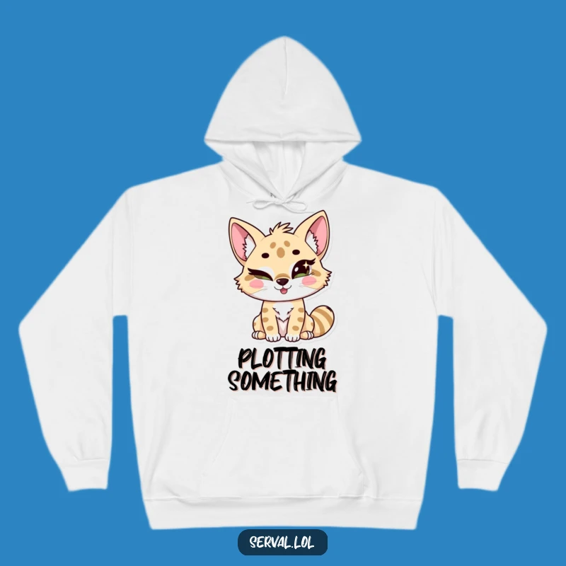 Cozy Funny Winking Serval Hoodie: Warmth and Whimsy for Your Everyday
