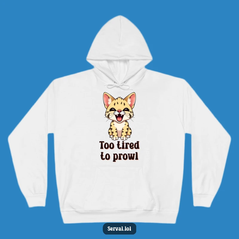 Funny Serval Yawn Hoodie: Cozy Tiny Teeth Cat Sweatshirt, Best Funny Gift Ever