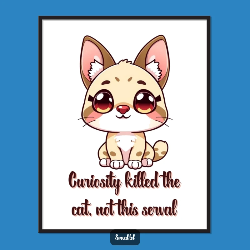 Free Printable Serval Art: Curious Gaze Downloadable Wall Decor