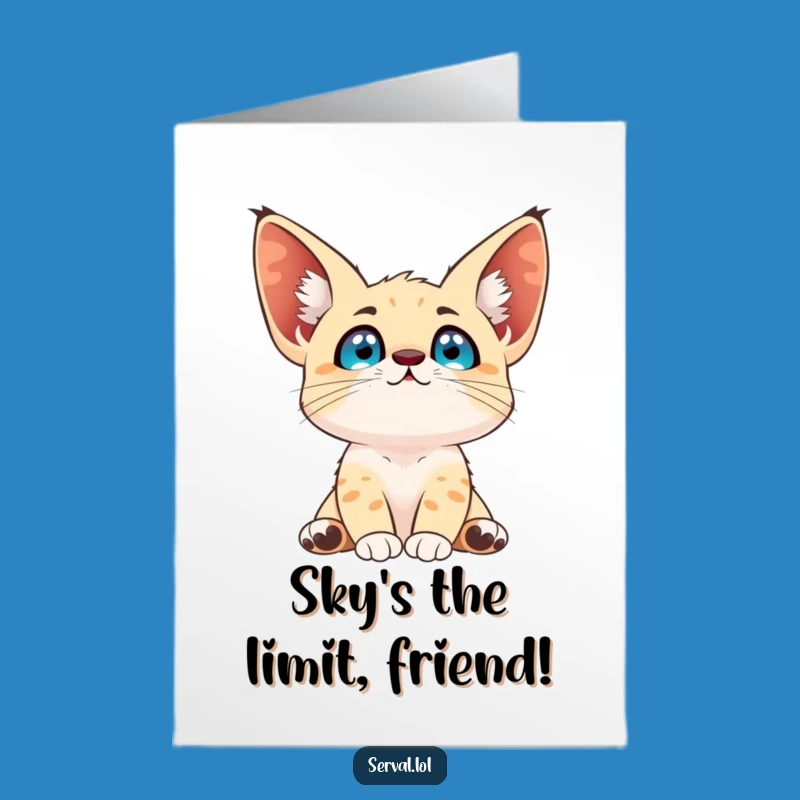 Free Printable Congrats Card: Dreaming Serval, Funny DIY Downloadable Gift