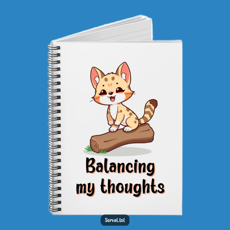Funny Serval Balancing Notebook: Journal Proud Achievements, Perfect Funny Gift