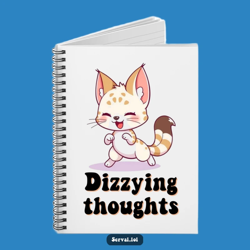Funny Serval Tail Chase Notebook: Jot Down Silly Ideas
