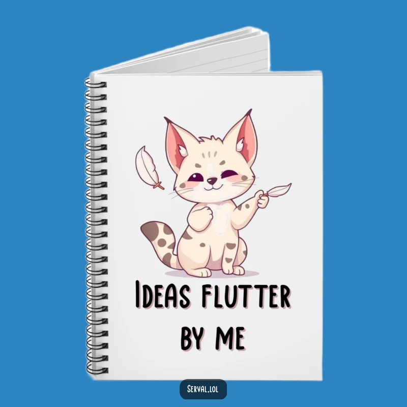 Funny Serval Feather Play Notebook: Hilarious Gift for Creative Minds