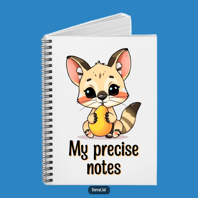 Funny Serval Fruit Balance Notebook - Jot Down Your Talents