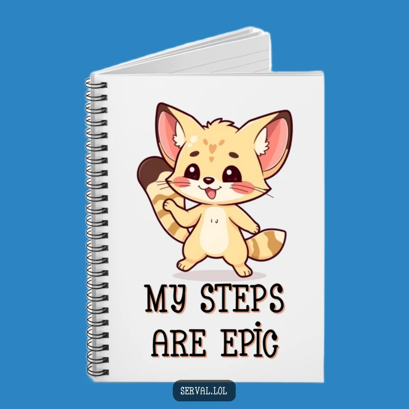 Funny Serval Notebook: Nimble Dance Journal, Perfect Humorous Creative Gift