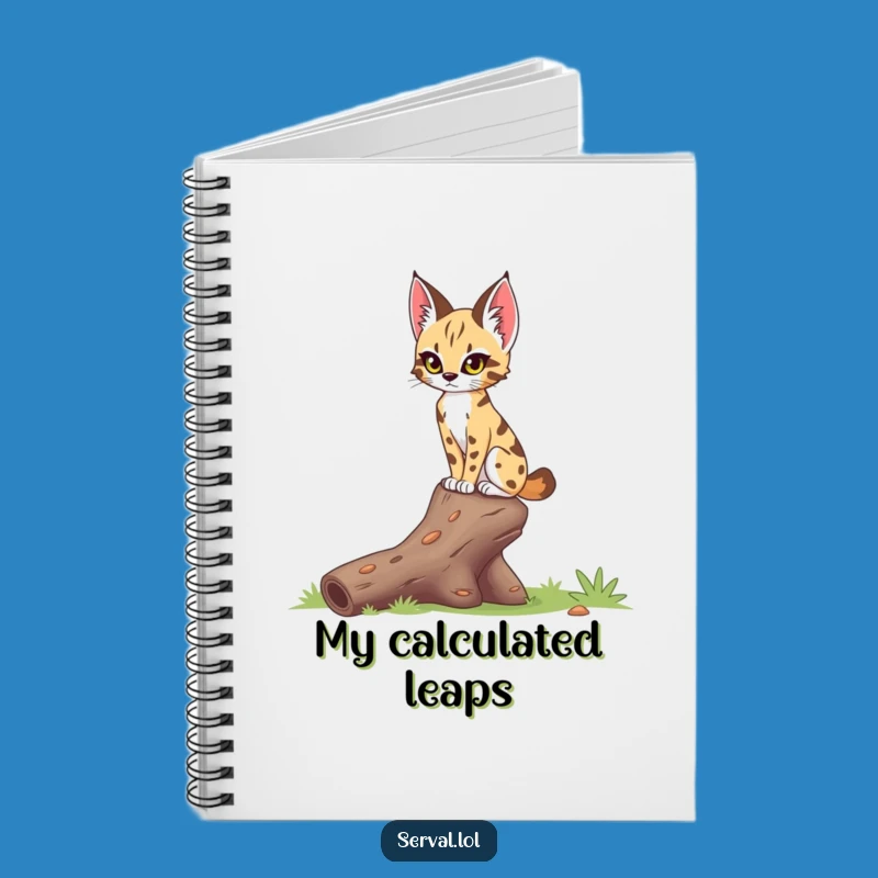 Funny Serval Log Balance Notebook: Jot Down Focused Ideas, Perfect Funny Gift for Planners
