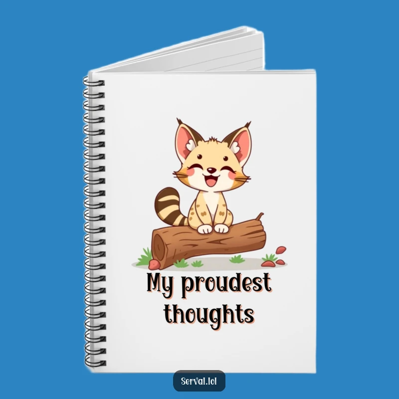 Funny Serval Balancing Notebook: Record Your Triumphs with Pride