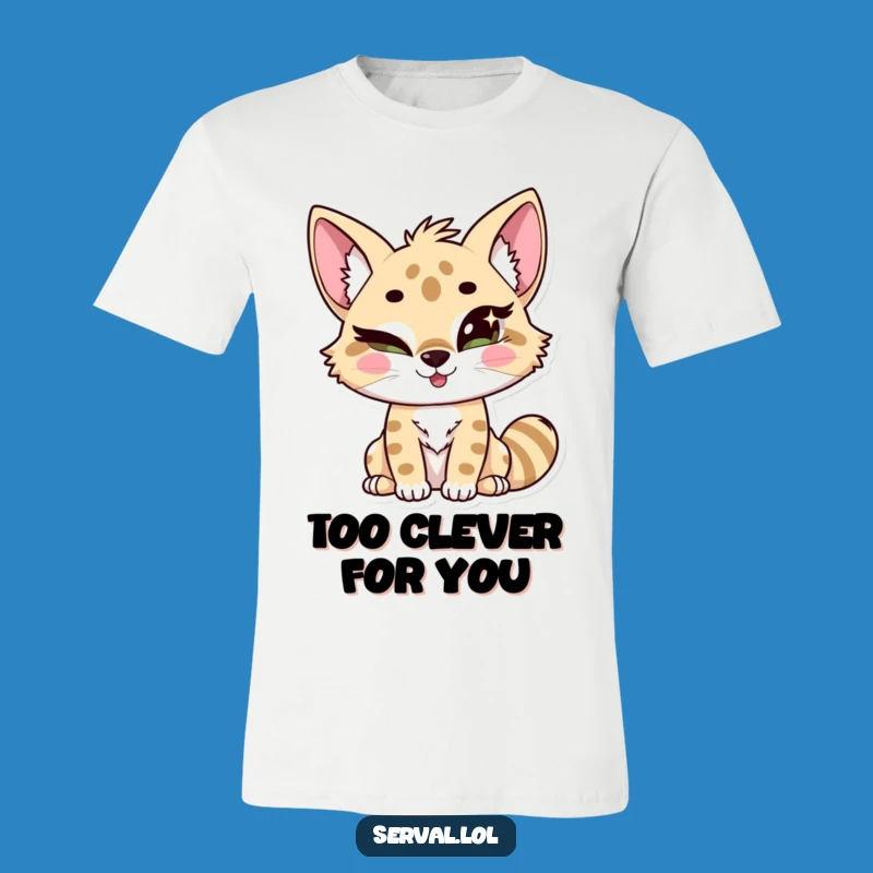 Funny Winking Serval T-Shirt: Wear Your Mischief with Pride and Style