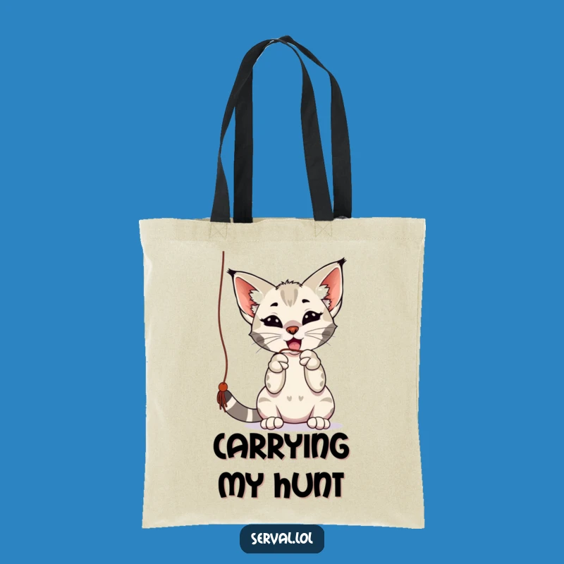 Funny Serval String Tote Bag: Carry Your Essentials With A Playful Wild Cat Gift