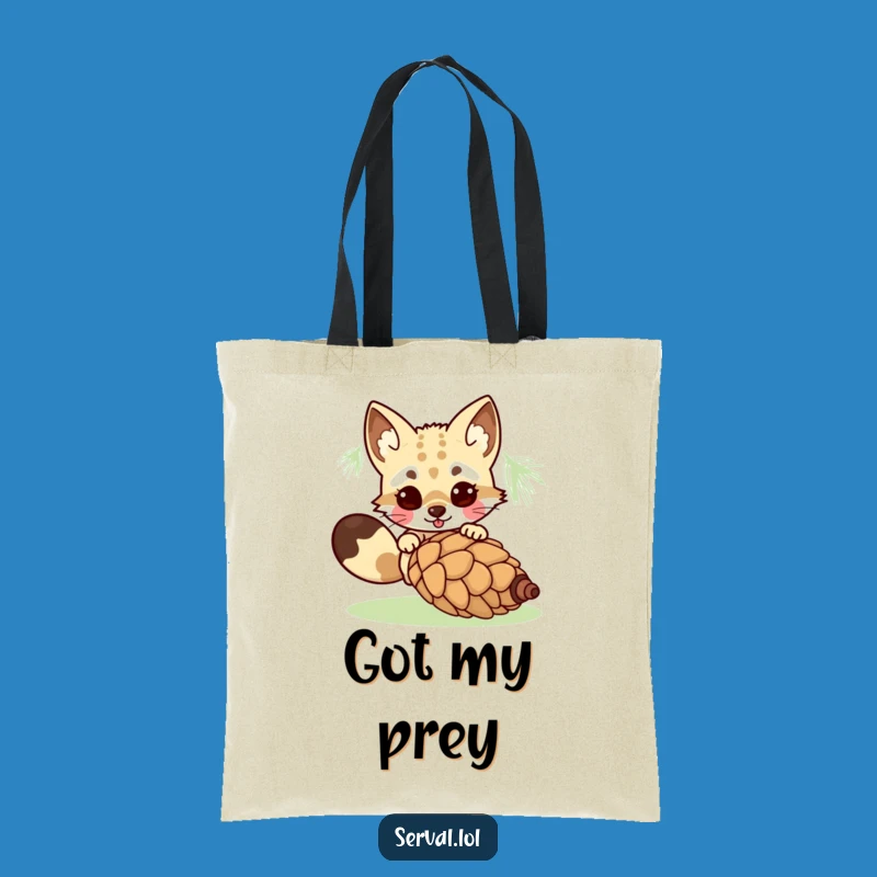 Funny Serval Pouncing Tote Bag: Carry Your Essentials with Wildly Amusing Style