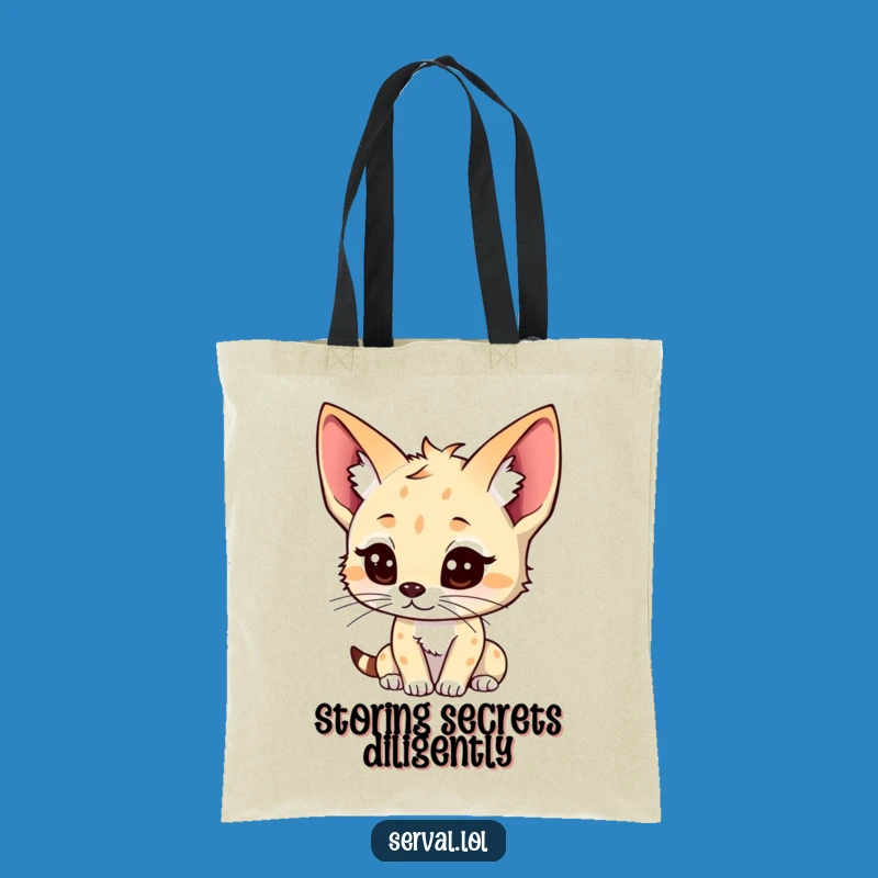 Funny Kawaii Serval Tote Bag: Carry Your Secrets with Style